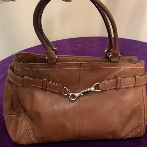 Coach EUC handbag, dark camel colour - Picture 2 of 16